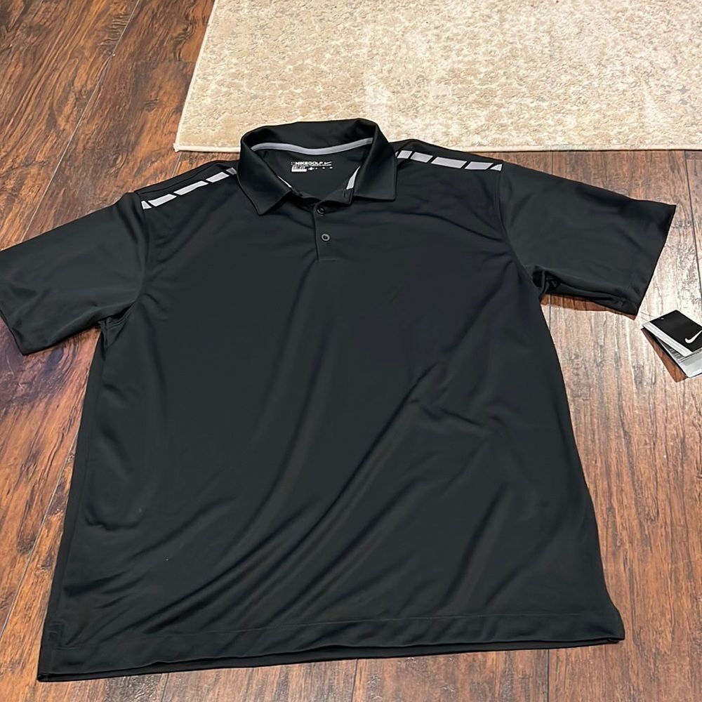 Nike 527807 Dri-FIT Golf Polo - Black/Cool Grey size XL NWT
